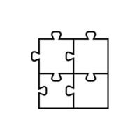 puzzle pieces icon for Business concepts, templates, layout, infographics. vector