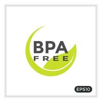 BPA free labels vector