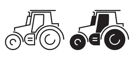 Tractor icon for applications and websites vector