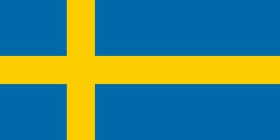 The Swedish national flag is isolated in official colors. vector