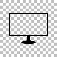 monitor de impresión con un blanco y aislado pantalla con un blanco antecedentes. Bosquejo modelo diseño, vector ilustración elementos.