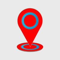 pin icon on the map with a white background vector
