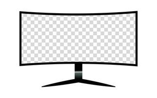 Monitor with a blank screen with a white background. mockups template design, vector illustration elements.