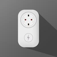 Electric power plug icon in vector shape on a dark background