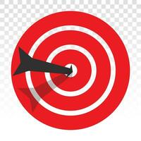 Target or bullseye with arrow line art icon vector