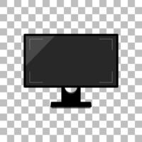 monitor con un blanco y aislado pantalla con un blanco antecedentes. Bosquejo modelo diseño, vector ilustración elementos.