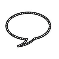 Speech bubble or speech balloon or chat bubble line art icon for apps and websites. vector