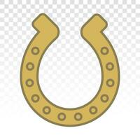 Horseshoe or horse shoe flat colors icon for apps and websites vector