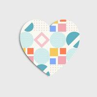 heart icons isolated with memphis style can be used for applications or websites vector