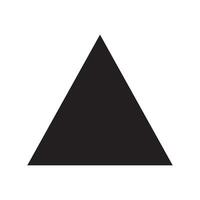 Up arrow triangle or pyramid line art vector icon for apps and websites.