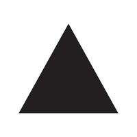 Up arrow triangle or pyramid line art vector icon for apps and websites.