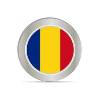 The national flag of Romania is isolated in official colors. vector