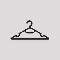 clothes hanger icon with white background vector