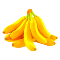 3d racimos de plátano ai generativo png