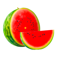 cut watermelon ai generative png