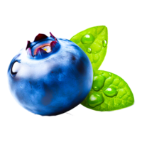 Blueberry fresh fruit on transparent background png clipart ai generative