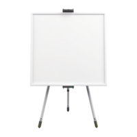 Whiteboard Silber gerahmt Weiß Tafel mit Stand ai generativ png