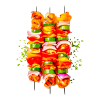 Chicken Shish kebobs very tasty ai generative png