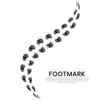 human footprints with shoes, silhouette footwear vector