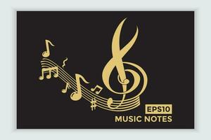 music scale or music note sign or symbol. musical scale icons element vector for banner material, background.