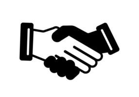 Business agreement handshake line art icon for apps and websites. Vector illustration element.