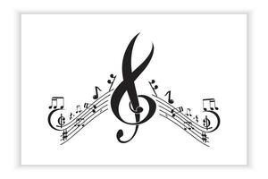 music scale or music note sign or symbol. musical scale icons element vector for banner material, background.