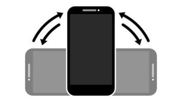 girar inteligente teléfono icono en un blanco antecedentes. plano diseño, móvil vector ilustración elementos para sitios web o móvil aplicaciones