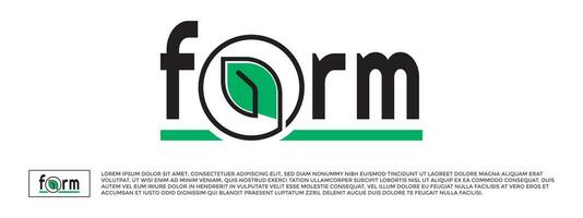 Simple modern farm logo design vector