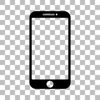 Mobile phone with a blank screen vector