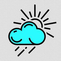 weather icon for the application or website vector