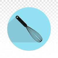 balloon whisk to mixing or whisking the batter. Flat vector icons for cooking applications and websites