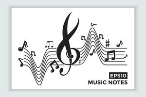 música escala o música Nota firmar o símbolo. musical escala íconos elemento vector para bandera material, antecedentes.