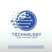 Technology logos, future technology icons, circuits with line styles, vector illustration elements