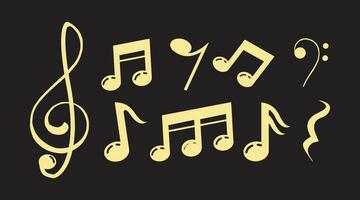 music scale or music note sign or symbol. musical scale icons element vector for banner material, background.