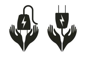 Energy saving icon in vector form with a white background