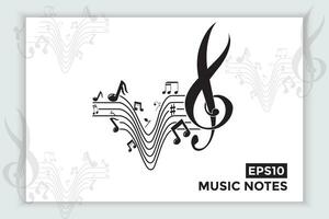 música escala o música Nota firmar o símbolo. musical escala íconos elemento vector para bandera material, antecedentes.