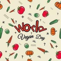 World vegan day in text form, can be used for backgrounds, banners, web templates, leaflets, on November holidays. vector