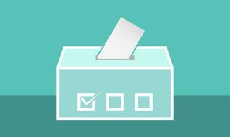 Ballot box icon for app or website vector