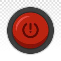 power switch button on or off flat icon for apps or website vector