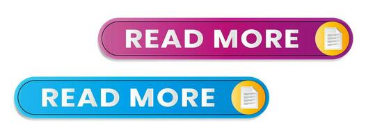 Modern Read More button icon vector