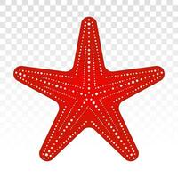 Red starfish or sea stars flat icon for apps and websites vector