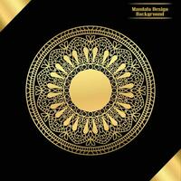 Golden Mandala Design Template Background vector