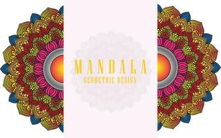 Coloring Mandala Design Template vector