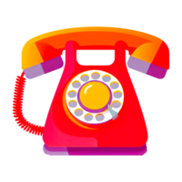 retro gestylt Telefon ai generativ png