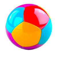 colorato spiaggia palla ai generativo png