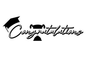 Vector congratulation text isolated white background