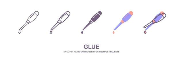 Vector glue icon. Liquid glue icon. isolated on white background.