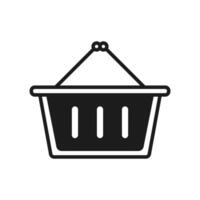 Shopping basket icon vector