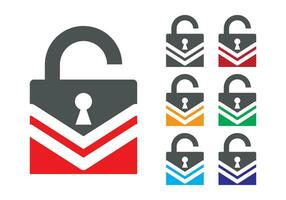 Lock sign icon. Colorful padlock symbol for apps or websites. vector