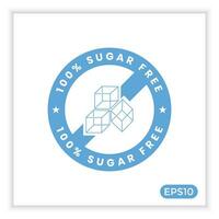 100 percent sugar free vector